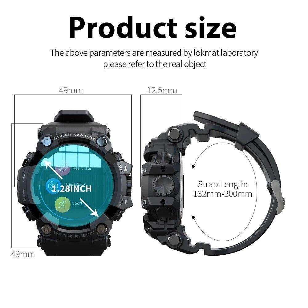 LOKMAT ATTACK Full Touch Screen Fitness Tracker Smart Watch Men Heart Rate Monitor Blood Pressure Smartwatch For Android ios - ItemBear.com