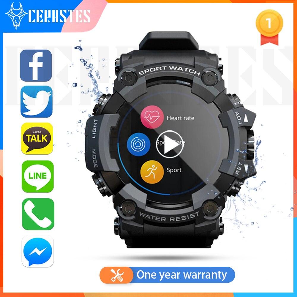 LOKMAT ATTACK Full Touch Screen Fitness Tracker Smart Watch Men Heart Rate Monitor Blood Pressure Smartwatch For Android ios - ItemBear.com