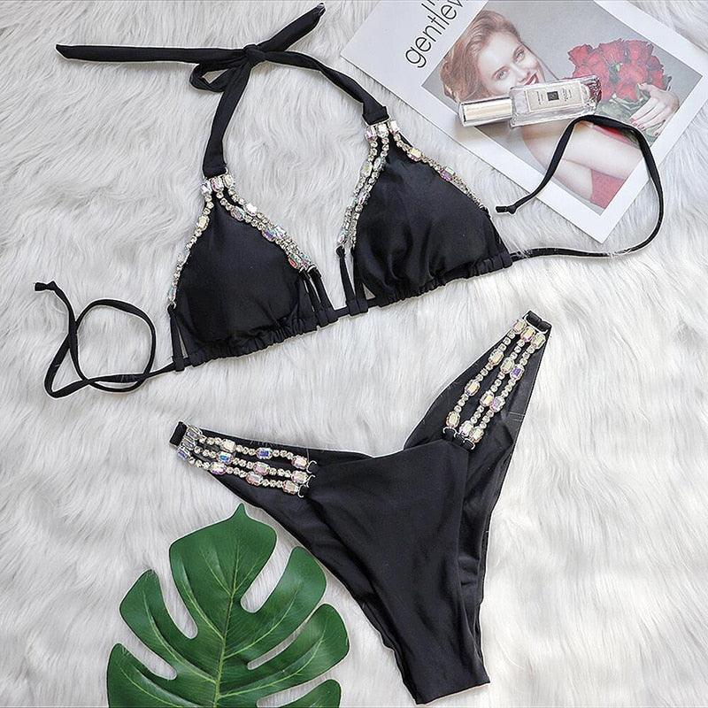 Loren Rhinestone Bikini Set - ItemBear.com