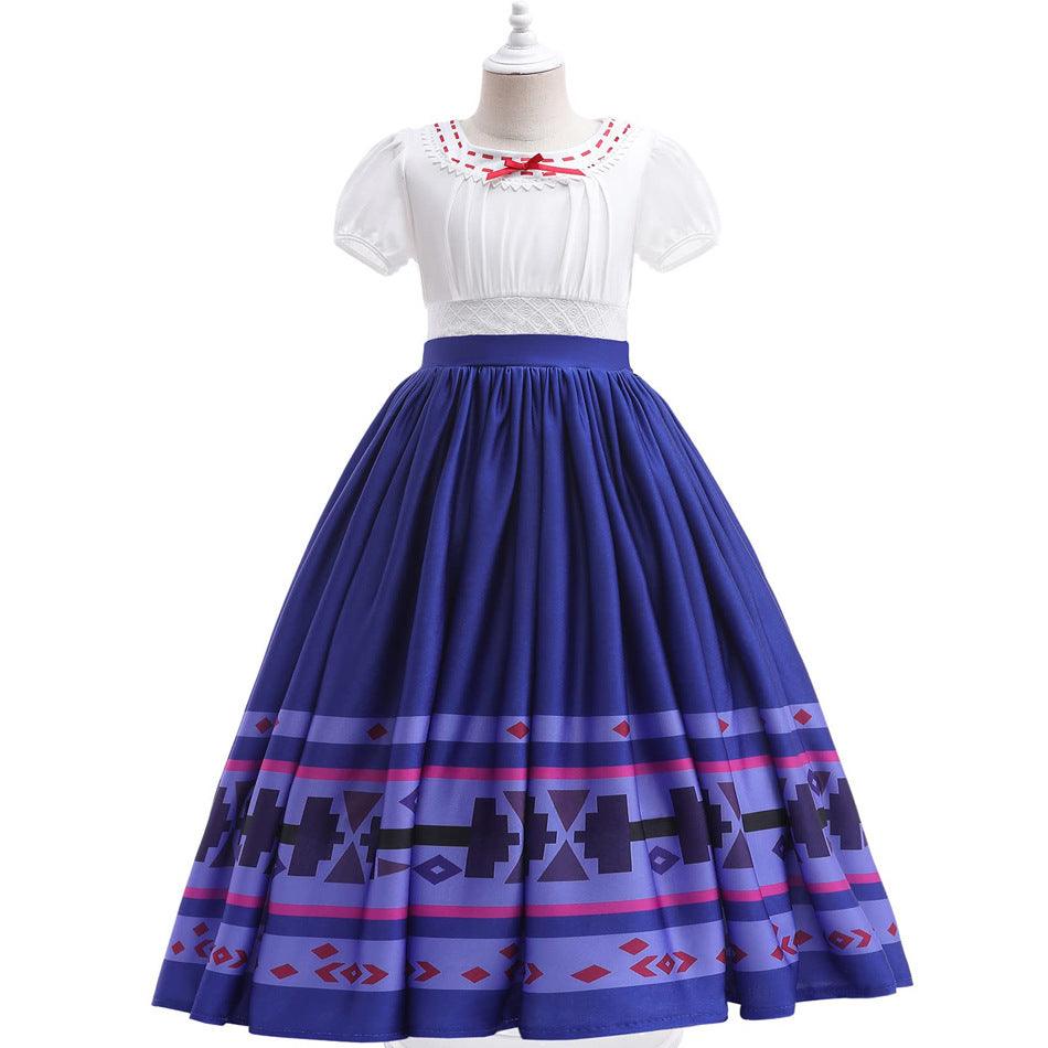 Magic full house Luisa dress encanto luisa princess dress blue elegant skirt foreign trade generation - ItemBear.com