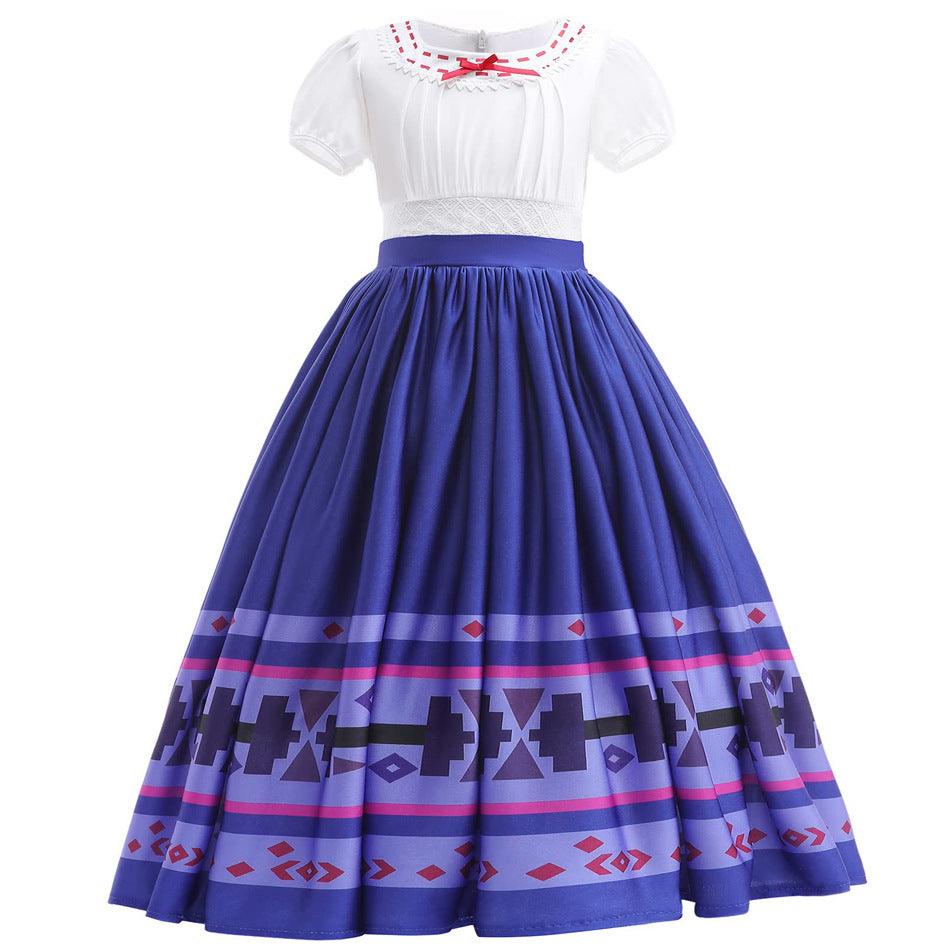 Magic full house Luisa dress encanto luisa princess dress blue elegant skirt foreign trade generation - ItemBear.com