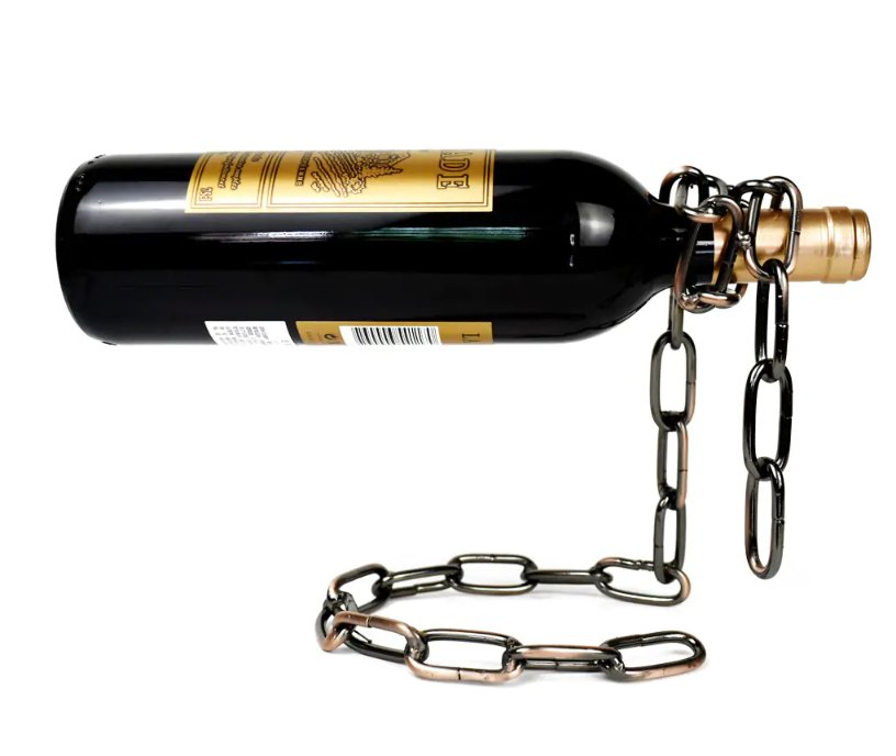 Magic Iron Chain Wine Bottle Holder - ItemBear.com