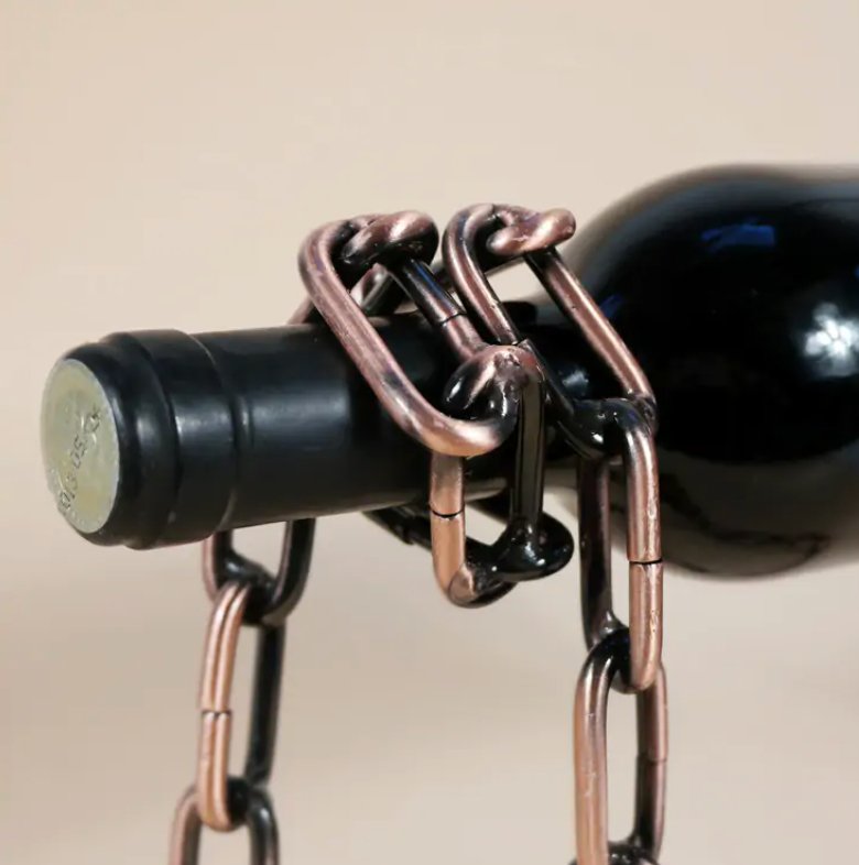 Magic Iron Chain Wine Bottle Holder - ItemBear.com