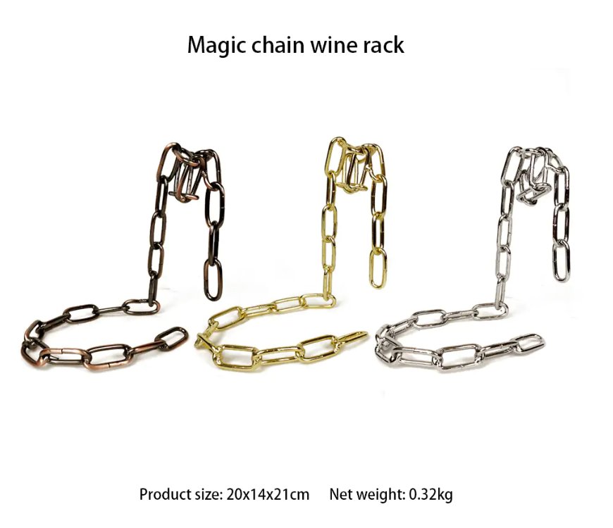 Magic Iron Chain Wine Bottle Holder - ItemBear.com