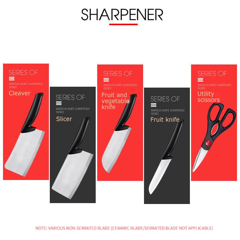 Manual Kitchen Four-In-One Sharpener - ItemBear.com