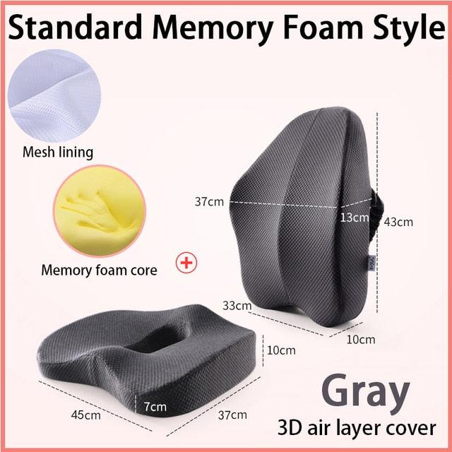 Memory Foam Seat Cushion and Orthopedic Pillow - ItemBear.com