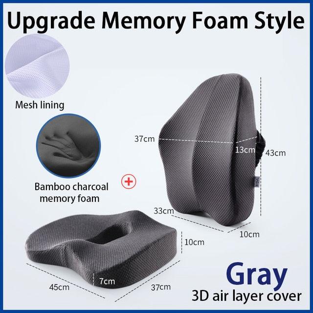 Memory Foam Seat Cushion and Orthopedic Pillow - ItemBear.com