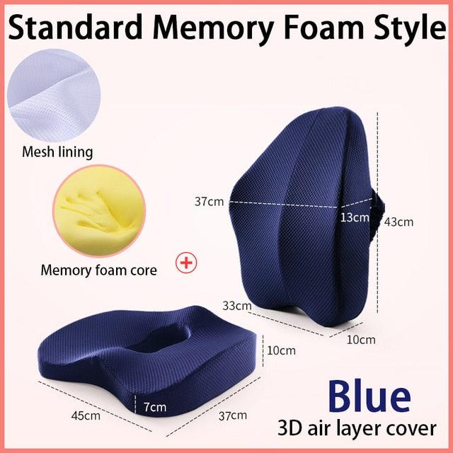 Memory Foam Seat Cushion and Orthopedic Pillow - ItemBear.com