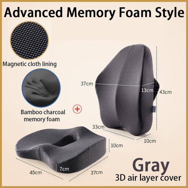 Memory Foam Seat Cushion and Orthopedic Pillow - ItemBear.com