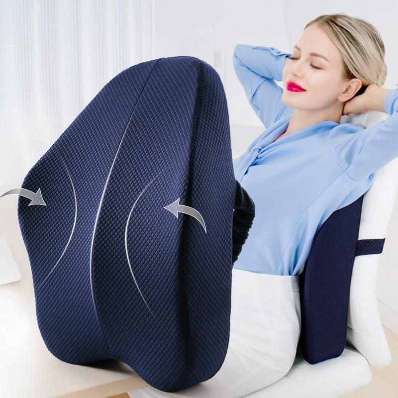 Memory Foam Seat Cushion and Orthopedic Pillow - ItemBear.com