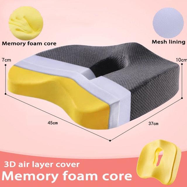 Memory Foam Seat Cushion and Orthopedic Pillow - ItemBear.com