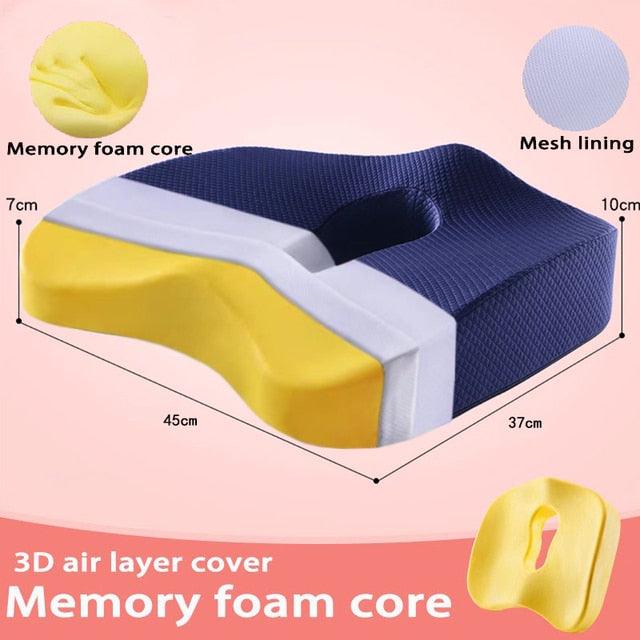 Memory Foam Seat Cushion and Orthopedic Pillow - ItemBear.com