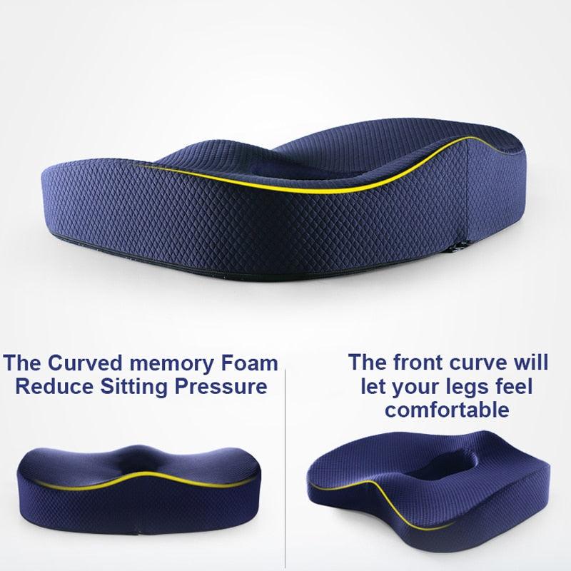 Memory Foam Seat Cushion and Orthopedic Pillow - ItemBear.com