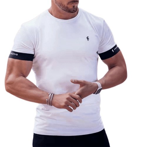 Men's Black Slim-Fit Round Neck Tee-Shirt - ItemBear.com