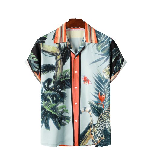 Men's Retro Giraffe Printed Shirt | Summer Fashion - ItemBear.com