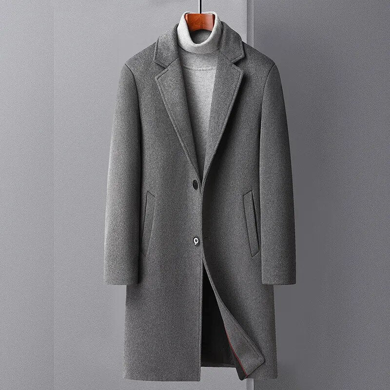 Men's Wool Trench Coat - ItemBear.com