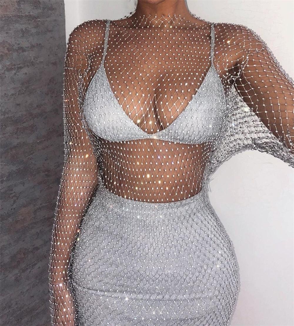 Mila See Through Party Dress - ItemBear.com