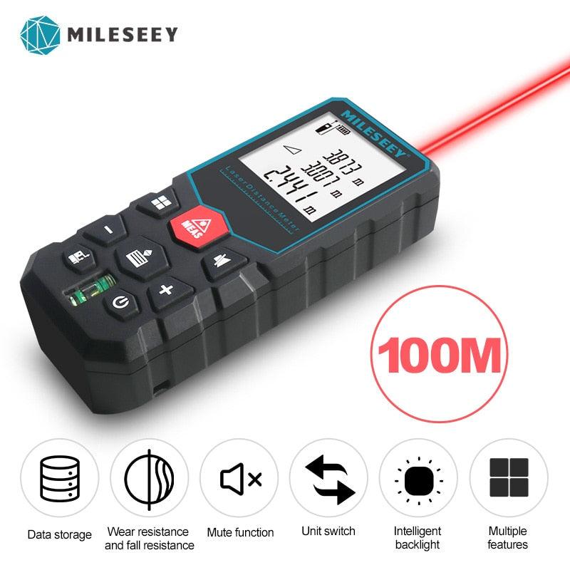 Mileseey laser distance meter electronic roulette laser digital tape rangefinder trena metro laser range finder measuring tape - ItemBear.com