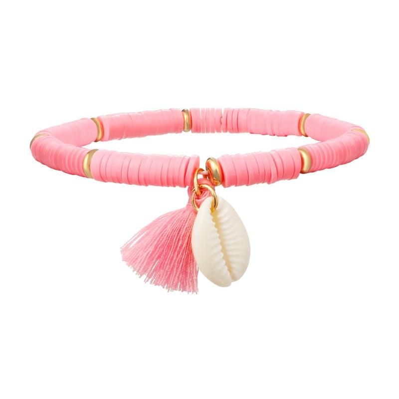 Multicolor Tassel Anklet Bohemian Jewelry For Women Acrylic Beaded Elastic Chain Ankle Chain Leg Foot Chain - ItemBear.com