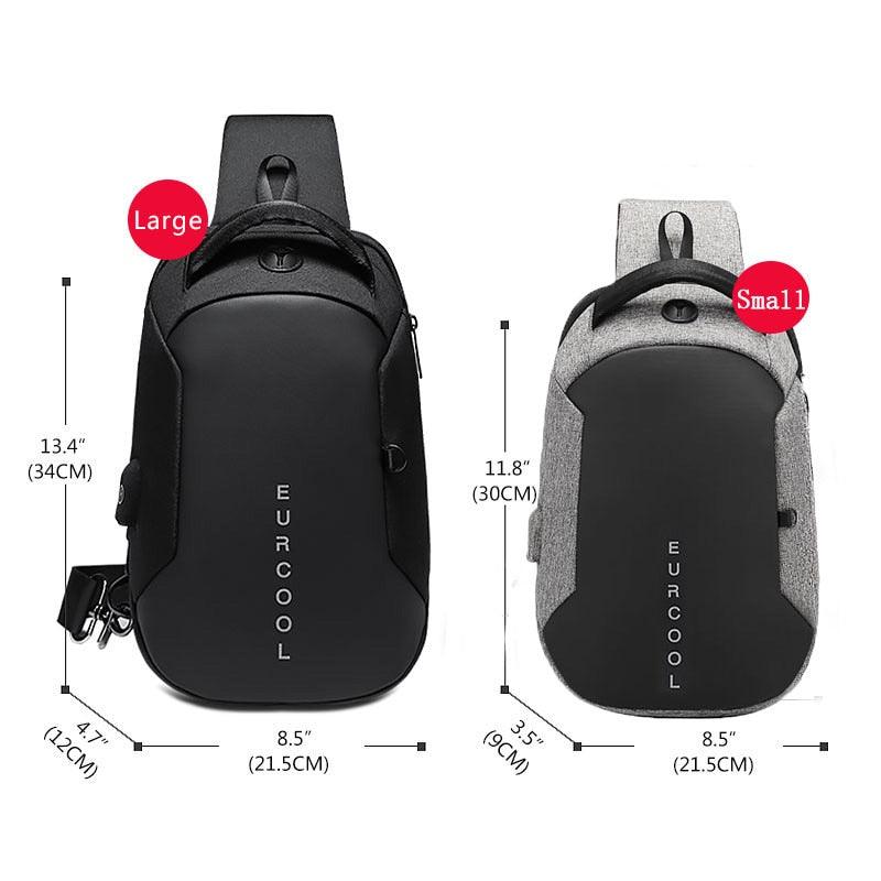 Multifunction Crossbody Chest Bag Men USB Charging Port Messengers Pack Waterproof Sling Shoulder Bags For Male Bolsas Masculina - ItemBear.com