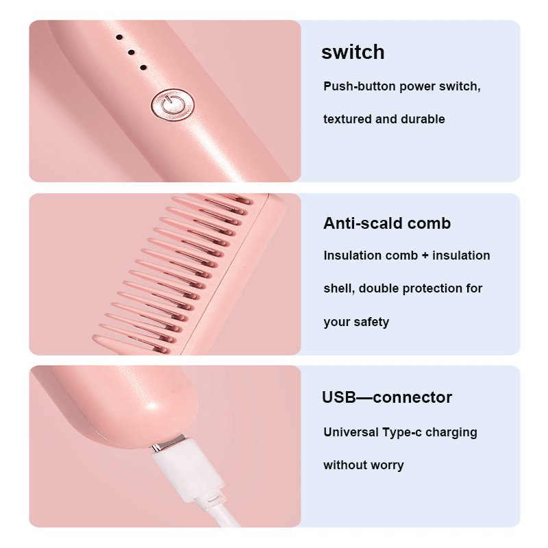 Multifunctional USB Rechargeable Hair Straightener - ItemBear.com