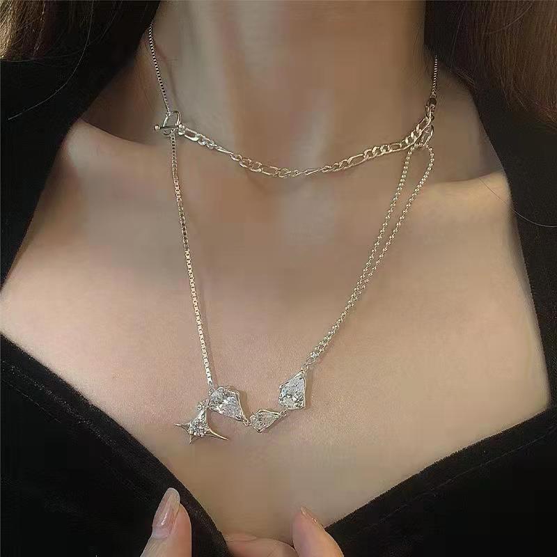 Multilayer Water Drop Crystal Necklace - ItemBear.com