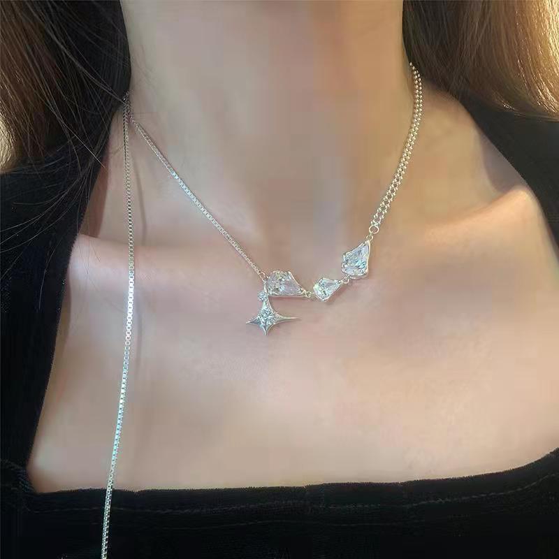 Multilayer Water Drop Crystal Necklace - ItemBear.com