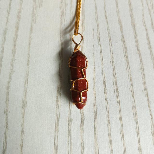 Natural Stone Pendant Necklace - ItemBear.com