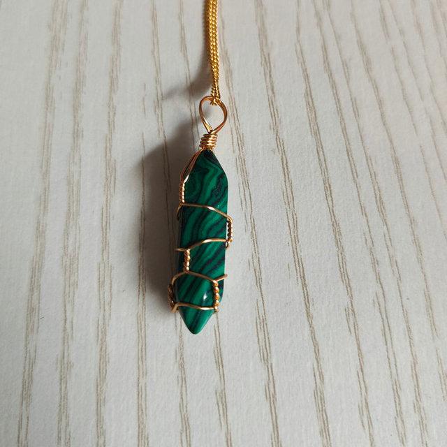 Natural Stone Pendant Necklace - ItemBear.com