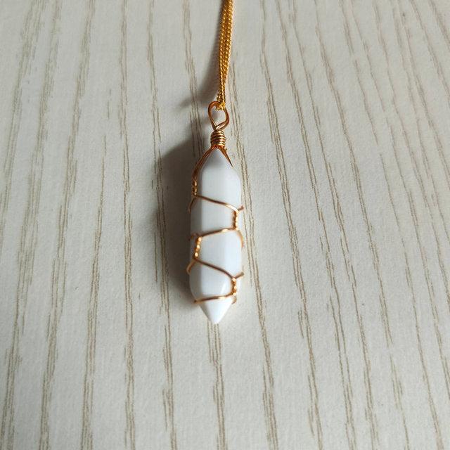 Natural Stone Pendant Necklace - ItemBear.com