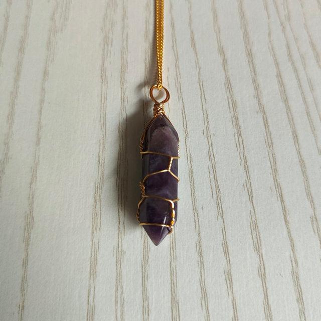 Natural Stone Pendant Necklace - ItemBear.com