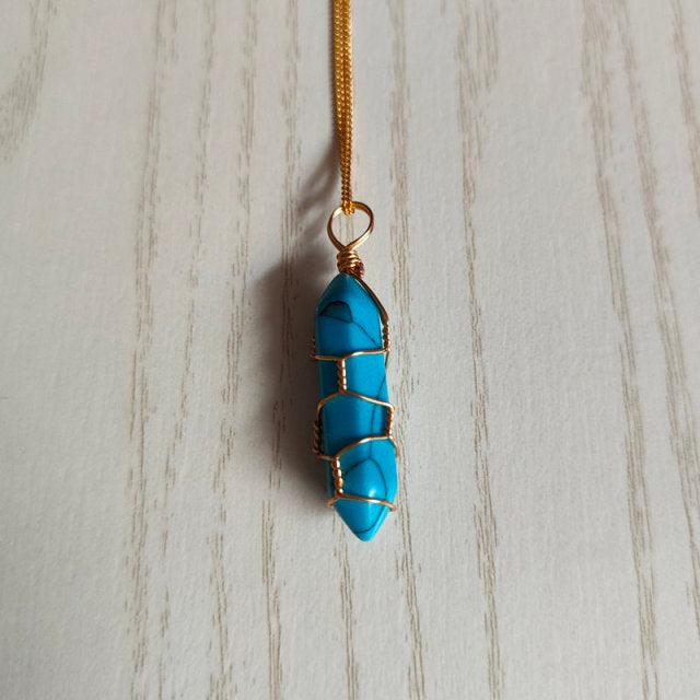 Natural Stone Pendant Necklace - ItemBear.com