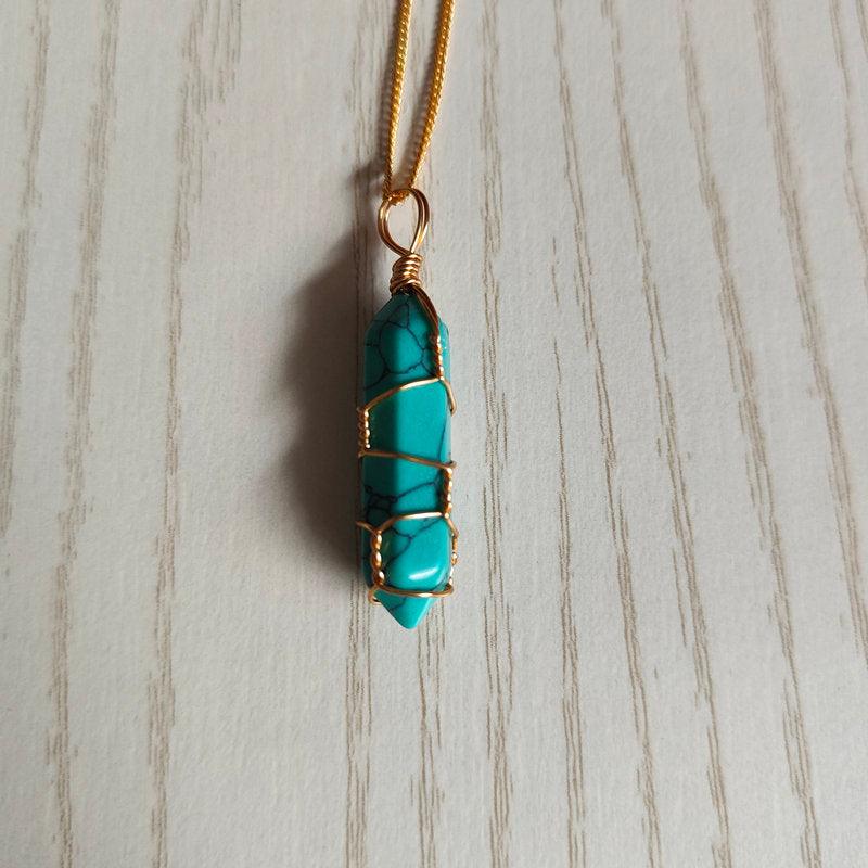 Natural Stone Pendant Necklace - ItemBear.com