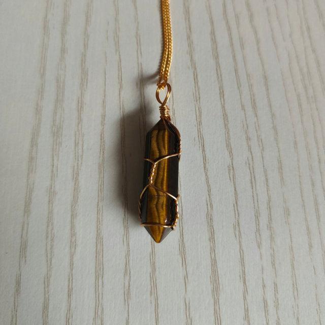 Natural Stone Pendant Necklace - ItemBear.com