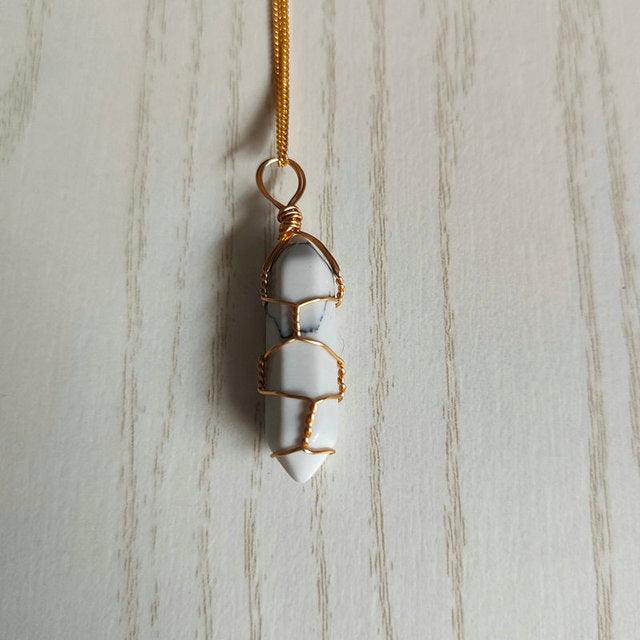 Natural Stone Pendant Necklace - ItemBear.com