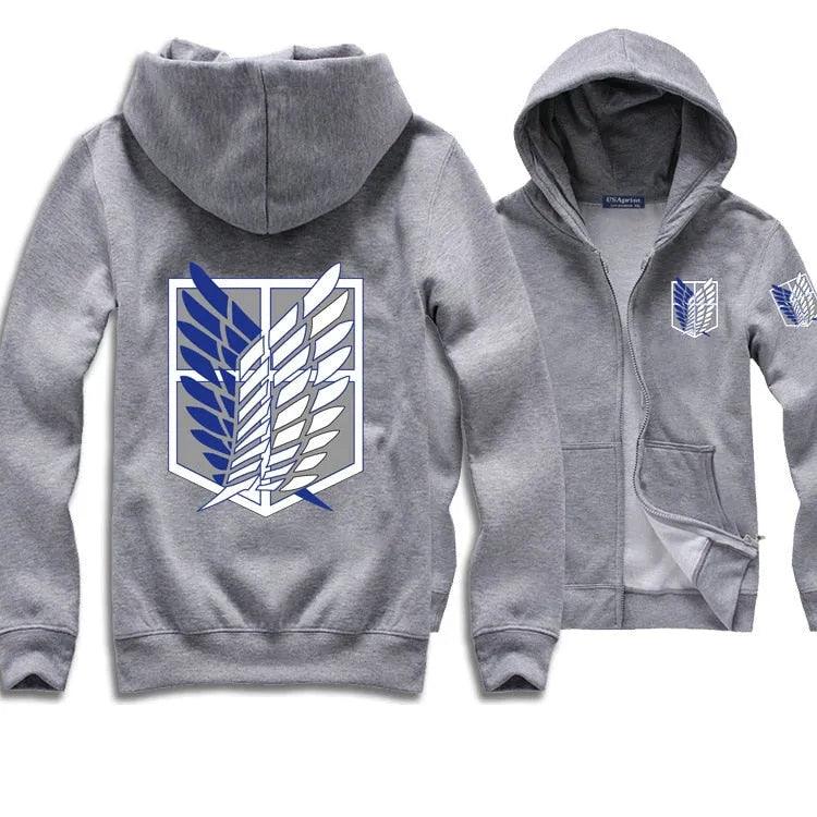 New Anime Wings of Liberty Cosplay Costume Attack on Titan Unisex Hoodies Shingeki No Kyojin Legion Zipper Jacket Sweatshirts - ItemBear.com