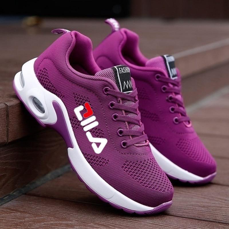 New Running Shoes Ladies Breathable Sneakers Summer Light Mesh Air Cushion Women Sports Shoes Outdoor Lace Up Training Shoes - ItemBear.com