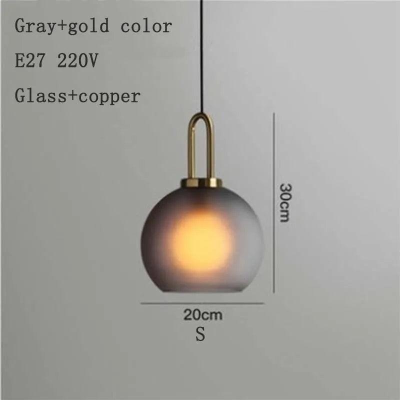 Nordic modern simple glass ball LED E27 pendant lights interior lighting lamps restaurant bedroom stair decoration hanging light - ItemBear.com