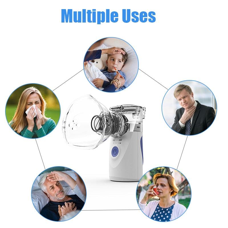 Portable Nebulizer Machine Medical Atomizer Nebuliser Inhalator Adult Children Silent Inhaler Humidificador Nebulizador Portatil - ItemBear.com