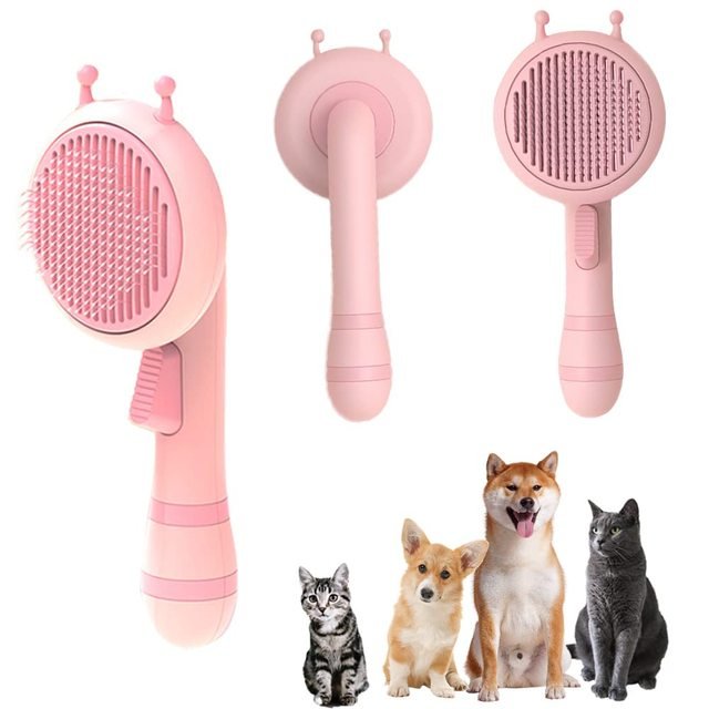 Pumpkin Pet Brush, Self Cleaning Slicker Brush - ItemBear.com