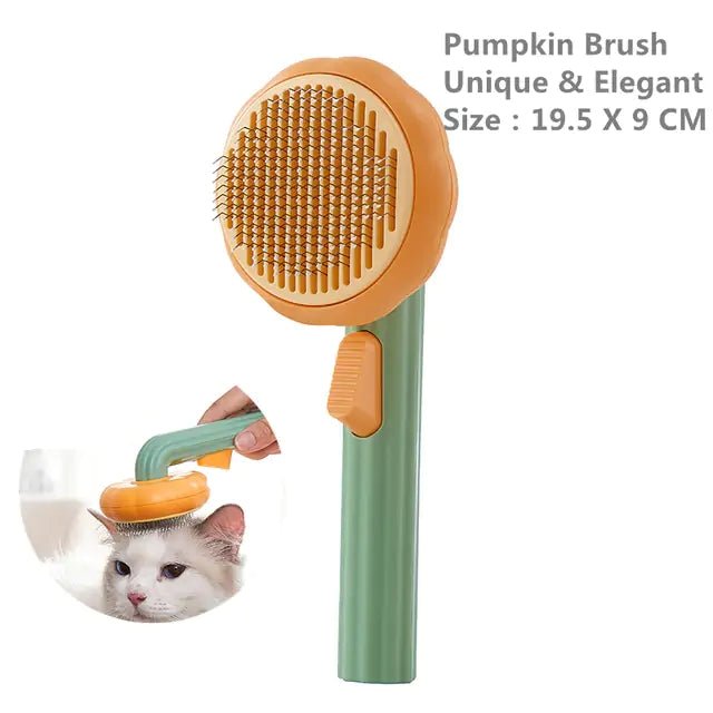 Pumpkin Pet Brush, Self Cleaning Slicker Brush - ItemBear.com