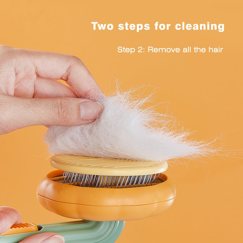 Pumpkin Pet Brush, Self Cleaning Slicker Brush - ItemBear.com