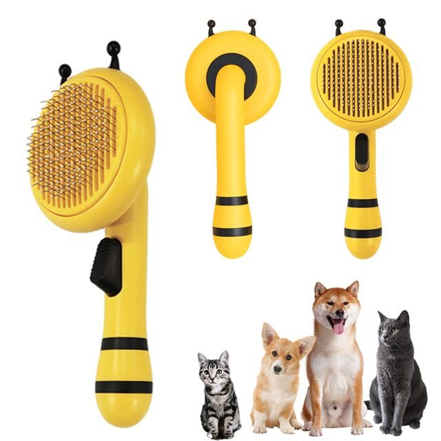 Pumpkin Pet Brush, Self Cleaning Slicker Brush - ItemBear.com