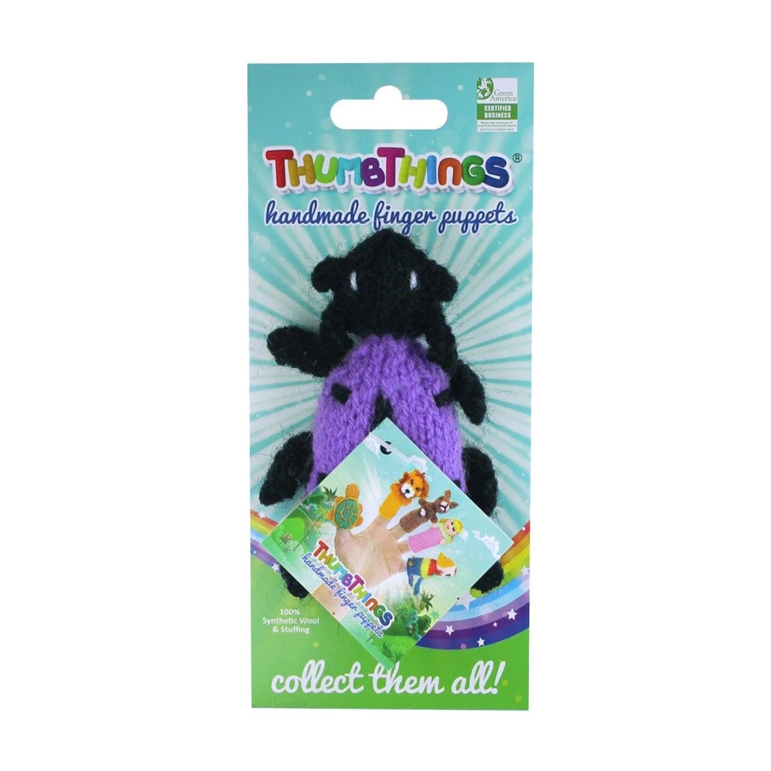 Purple Jewel Beetle Finger Puppet - ItemBear.com