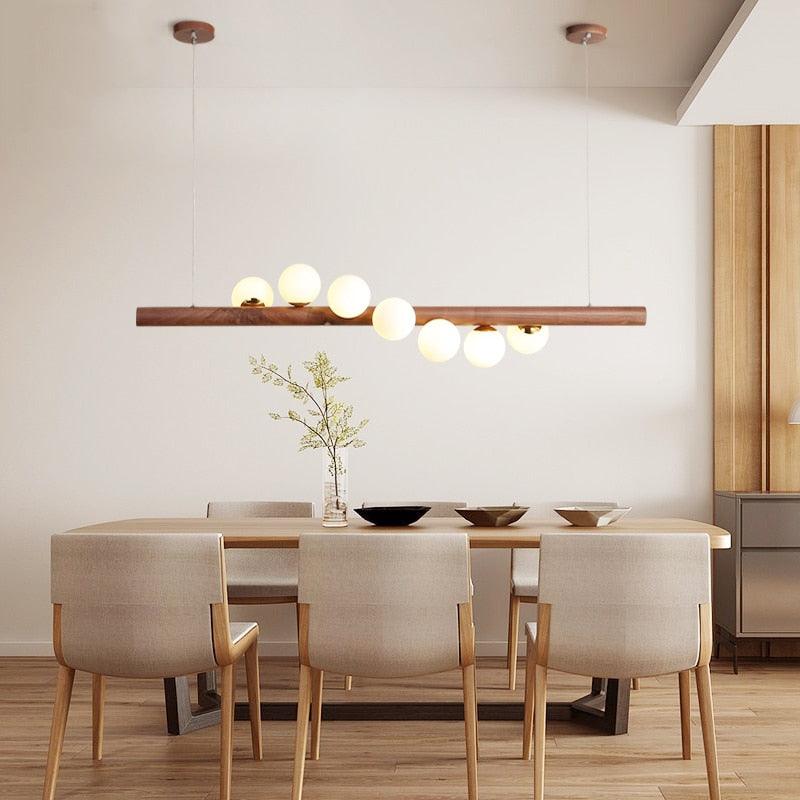 Restaurant Light Lamp Hanging Lamps Lights For Dining Room Nordic Wood Modern Pendant Light Dining kitchen Island Lighting - ItemBear.com