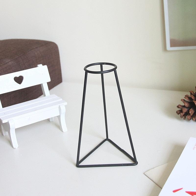 Retro Iron Line Table Flowers Vases Nordic Decoration Home Metal Plant Holder Nordic Styles Flower Vase Home Decor 8 Shapes - ItemBear.com