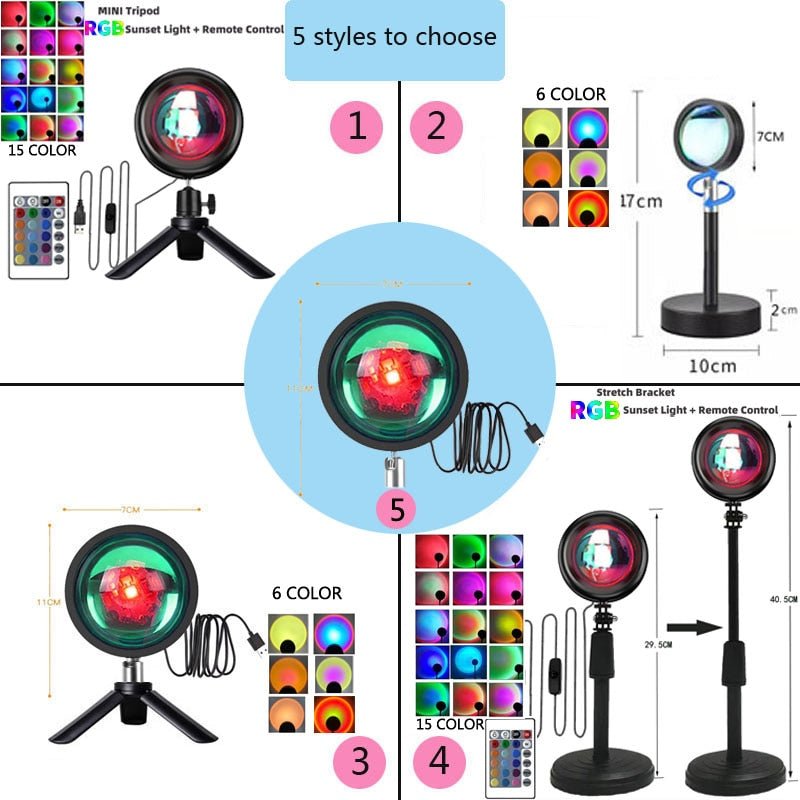 RGB Sunset Light Lamp - ItemBear.com