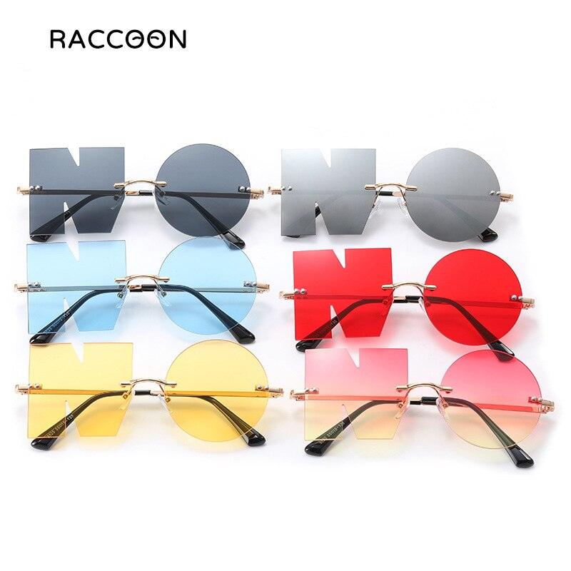 Rimless NO Letter Sunglasses - ItemBear.com