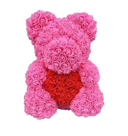 Rose Bear Heart Artificial Flower - ItemBear.com