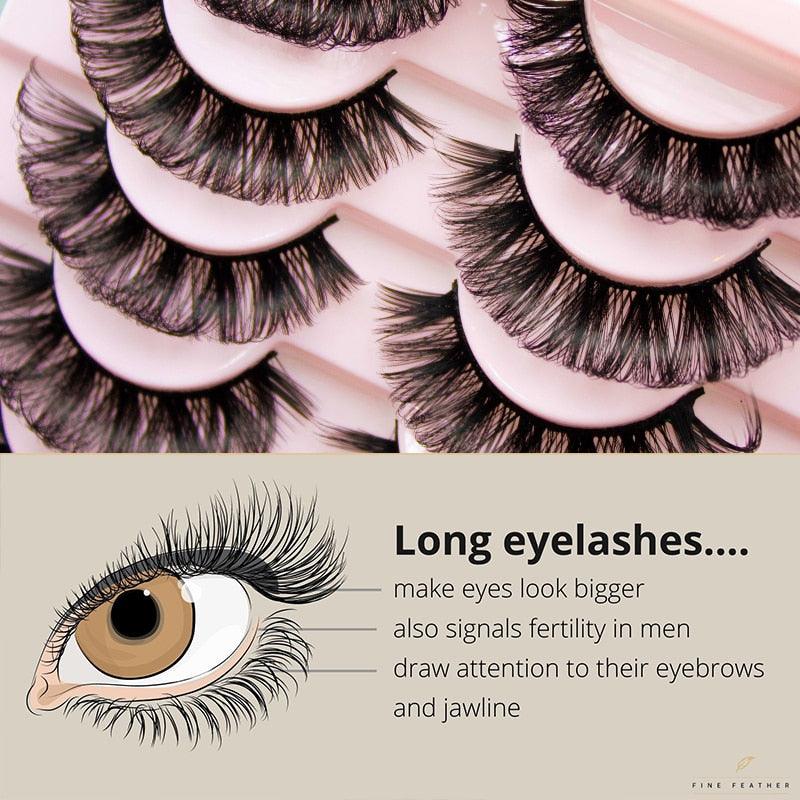 Russian Strip Lashes 10-Pairs Fluffy Mink - ItemBear.com